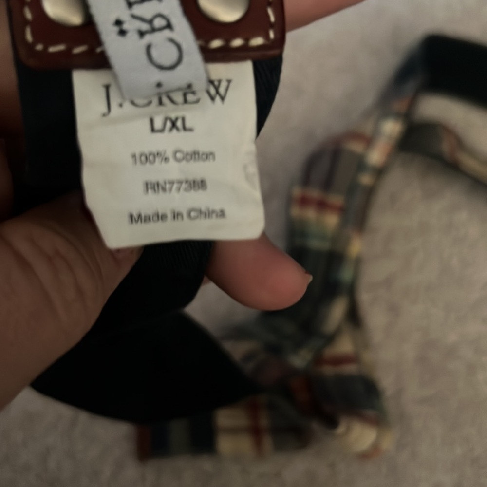 Plaid J Crew belt size l/xl - Picture 2 of 2
